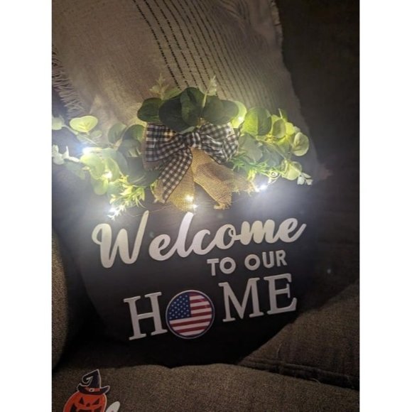 Interchangeable Welcome Sign for Front Door, Christmas Wreaths for Front Door - Picture 1 of 1